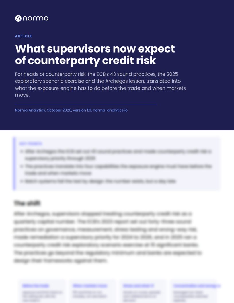 First page of What supervisors now expect of counterparty credit risk, preview